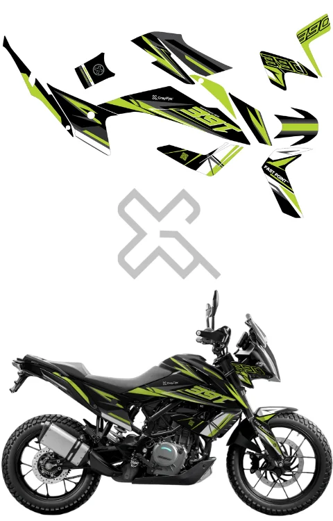 39T Edition Full Body Sticker Compatible with Adventure 250/390 | Made In Premium Matte Vinyl With FPF (Fade Protection Film), Waterproof, Precut Sticker, Pack Of 1 Compatible with Both Side
